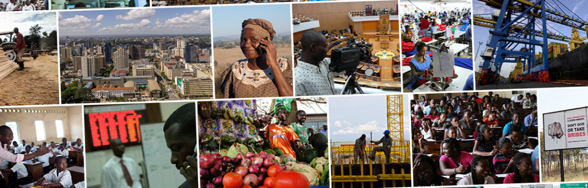 Collage of photos from Africa
