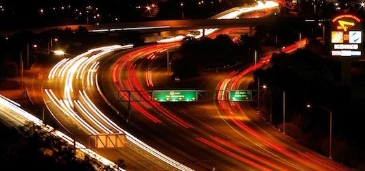 Motorway at night