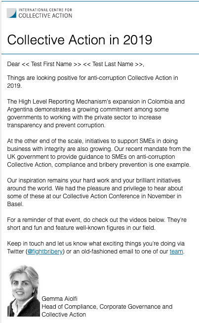 Collective Action newsletter