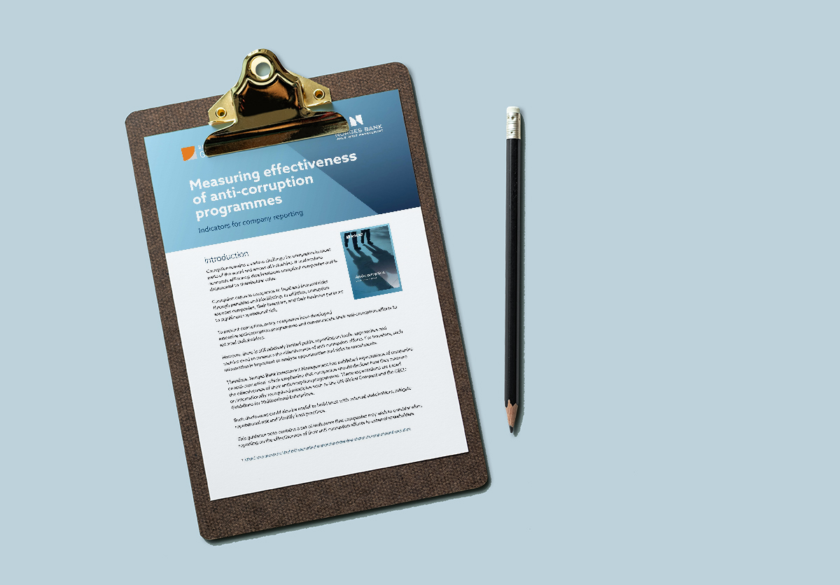 NBIM anticorruption indicator guidelines