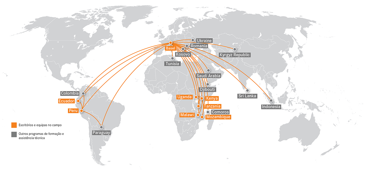 Basel Institute - Where we work Portuguese