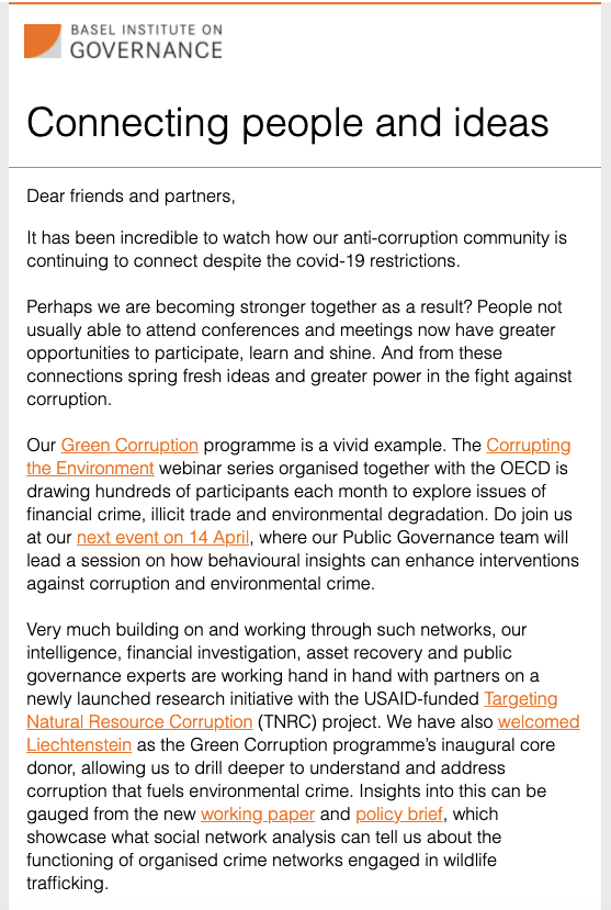 March 2021 newsletter