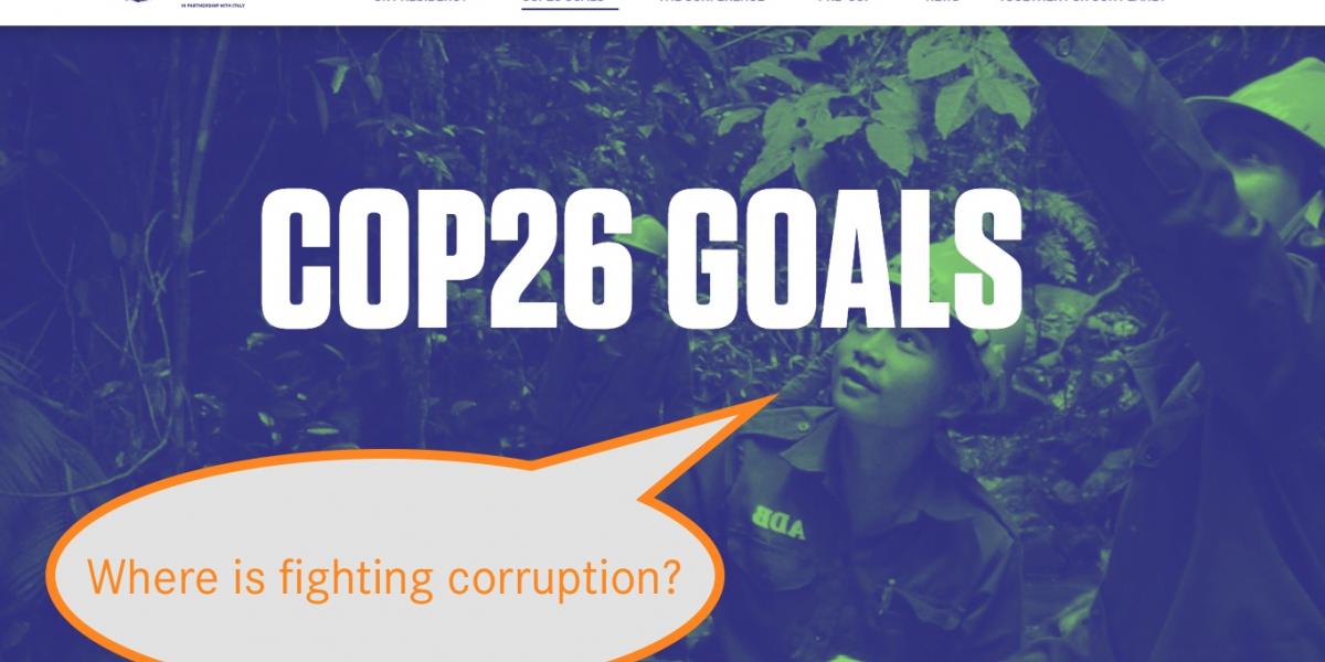 COP26 - where is fighting corruption?